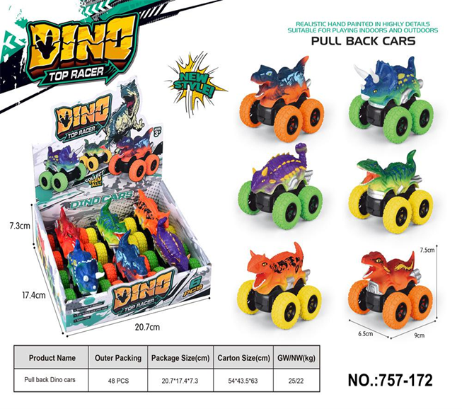 Dinosaur Pull Back Car