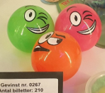 Hoppebold med ansigt og lys